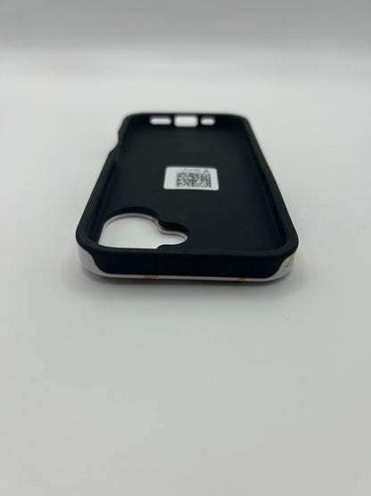 Hülle iPhone 16 Gold Dackel Hülle Rosa Schleife Wiener Hund Wurst Doxie Case