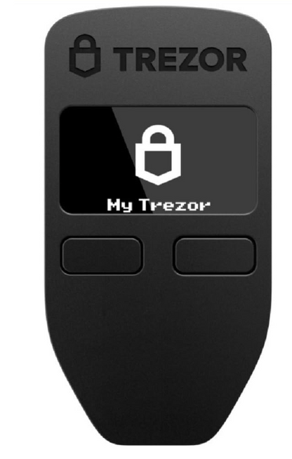 Trezor Model One Hardware Wallet Krypto Bitcoin Wallet Schwarz Sicherheit Coins