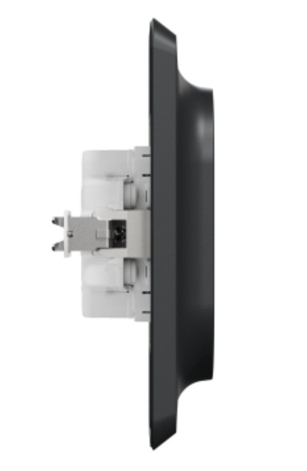 Schneider Electric – Unica Doppelsteckdose FR 2P+T Anthrazit Schraubbefestigung