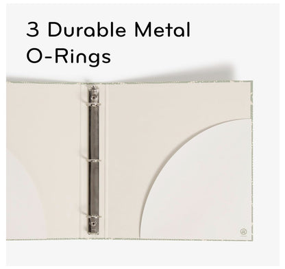 U Brands – Boho Chic Binder Set, Ringordner 2,5 cm, 2 Stück, Olive & Lachs