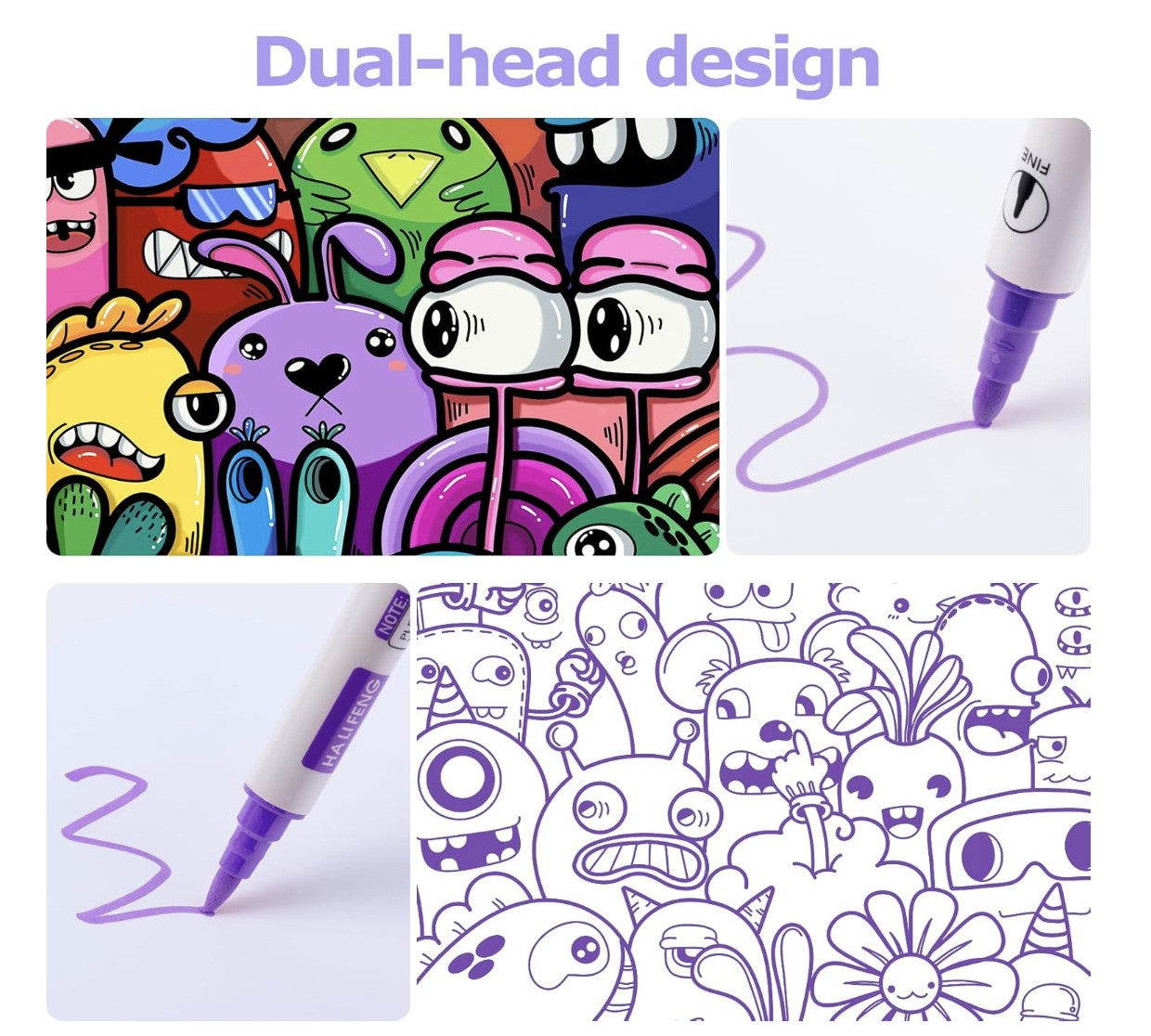 Carehabi– Acrylstifte 24 Farben wasserfest Marker für Glas Holz Leinwand Keramik