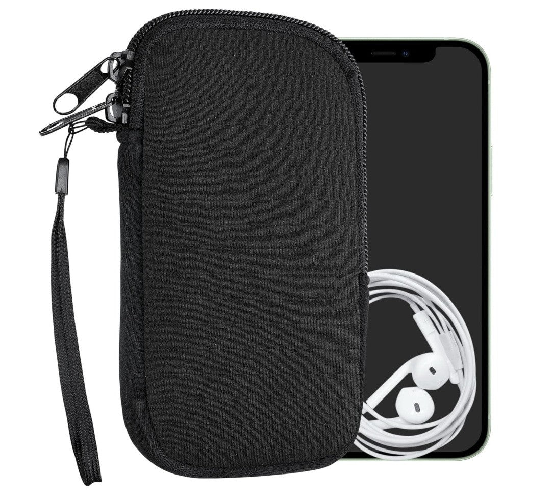 kwmobile – Estuche Neopreno S 4,5" Handyhülle Schwarz, Schutzhülle Smartphone