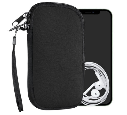 kwmobile – Estuche Neopreno S 4,5" Handyhülle Schwarz, Schutzhülle Smartphone