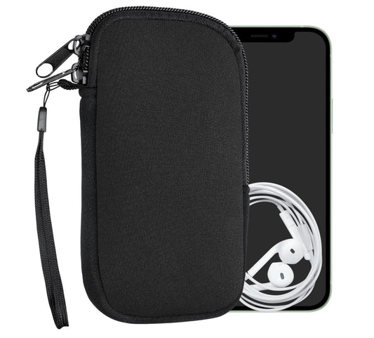 kwmobile – Estuche Neopreno S 4,5" Handyhülle Schwarz, Schutzhülle Smartphone