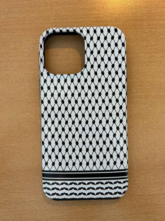 Palestine – iPhone 13 Pro Max, Hülle, Keffiyeh Design, Flagge, Schutzhülle