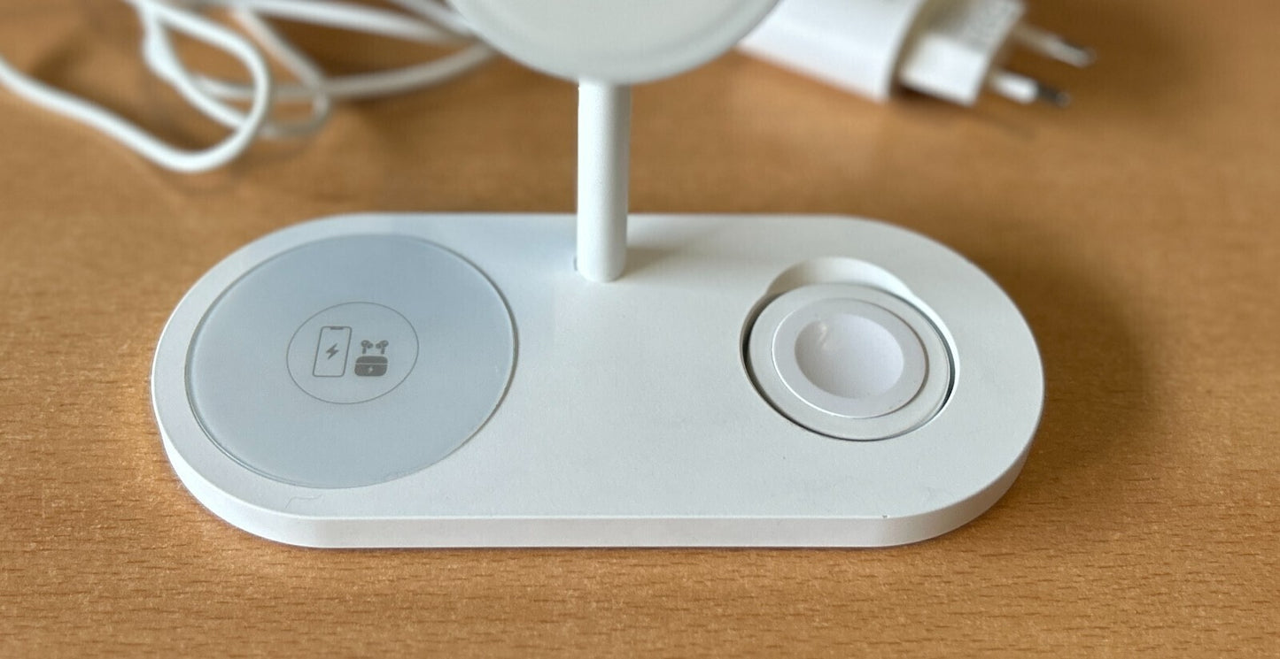 CubeNest kabelloses Ladegerät 3in1 kompatibel mit iPhone/Air Pods/ Apple Watch