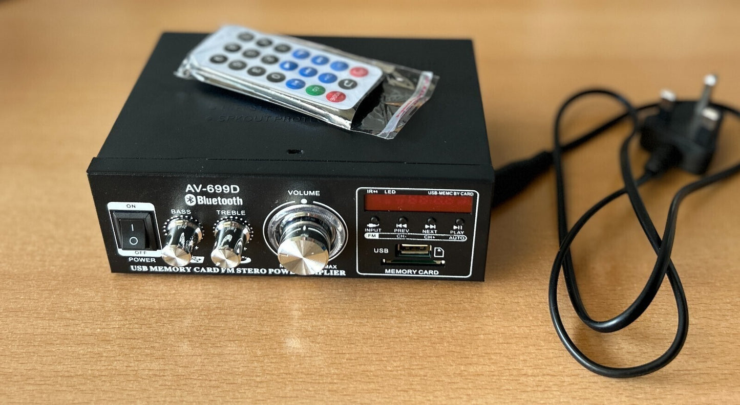 AV-699BT 400W 2CH Bluetooth Home HiFi Stereoverstärker Unterstützung