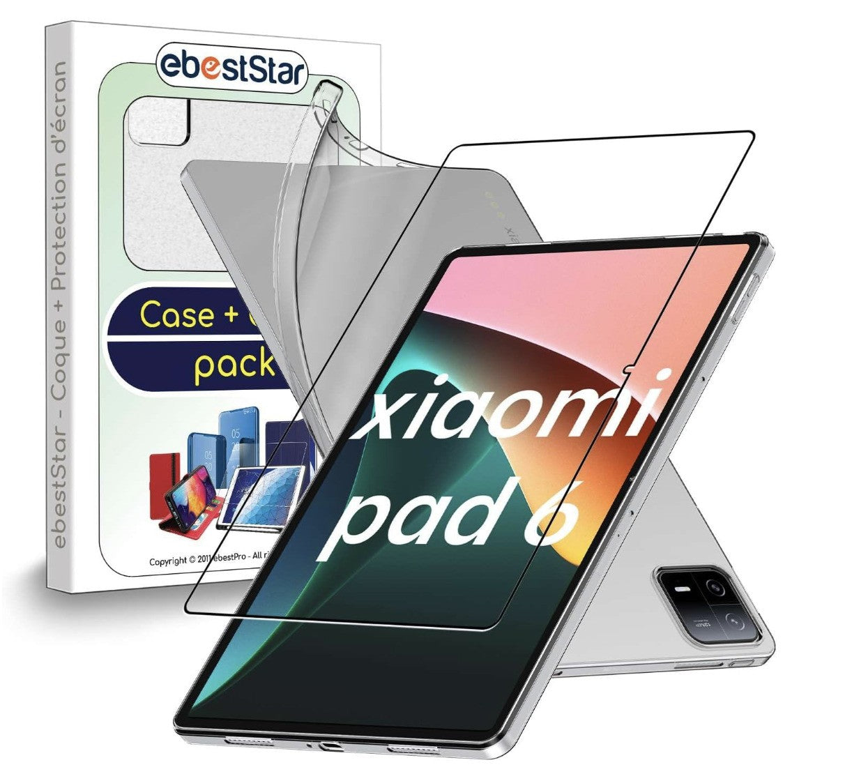 ebestStar – Xiaomi Pad 6 Pro Hülle, TPU Silikon Case, Transparent *NUR HÜLLE*