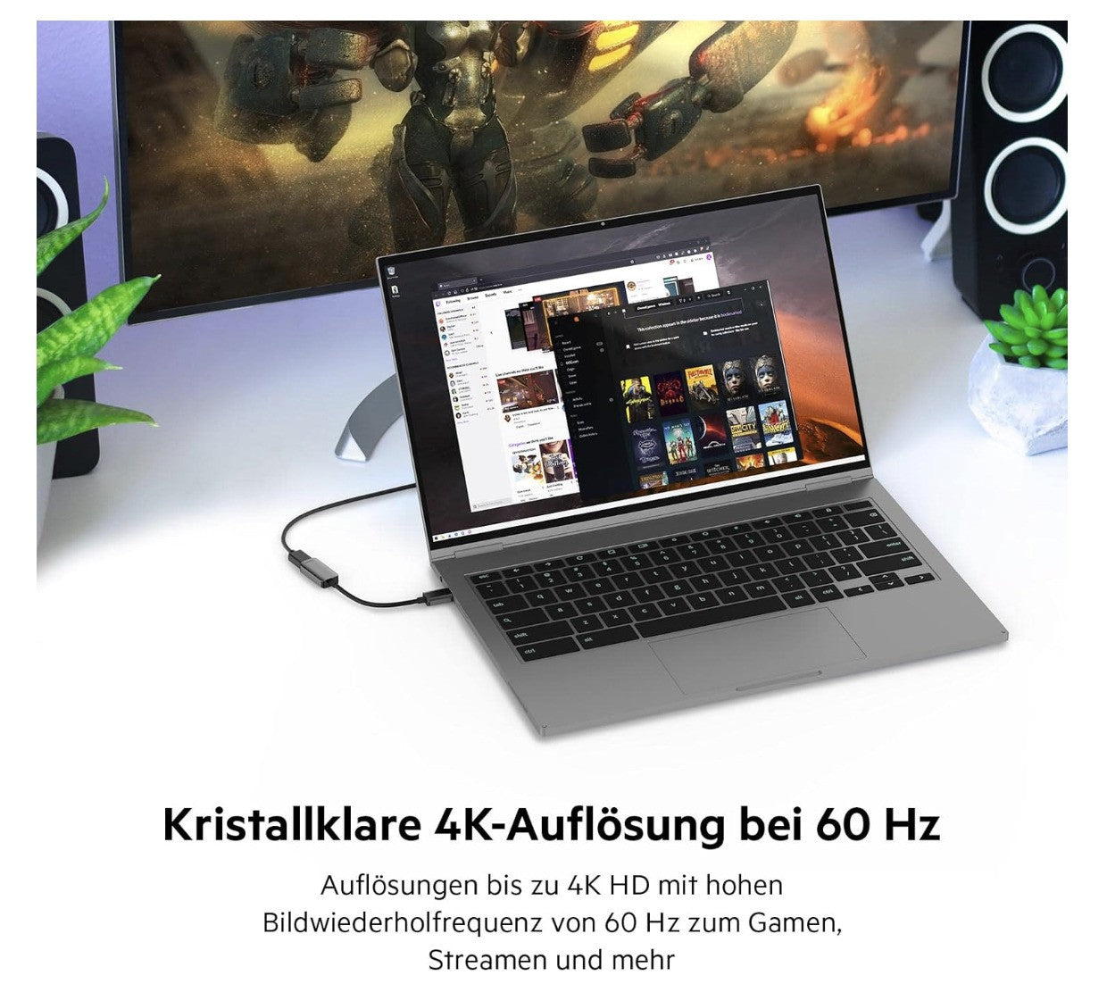 Belkin– AVC011 HDMI auf DisplayPort Adapter 4K 60Hz HDR10 HDCP2.2 unidirektional