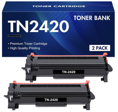 Toner Bank – TN2420, kompatibel Brother HL-L2350DW MFC-L2710DW, 2x Schwarz