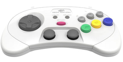 Retro-Bit – SEGA Saturn Pro Controller, kabellos, Switch kompatibel, Weiß