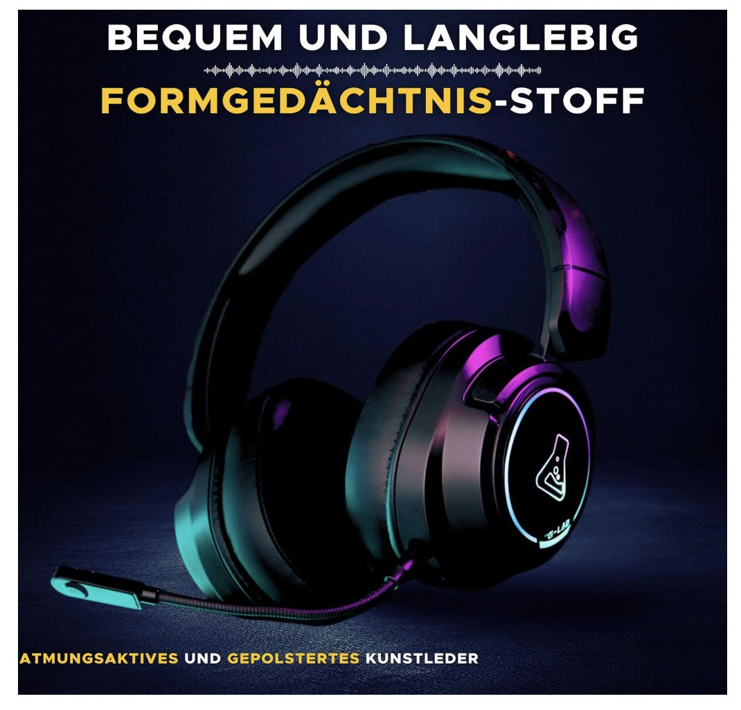 The G‑Lab Korp Iridium kabelloses Gaming-Headset 2,4 GHz Bluetooth RGB 45h Akku