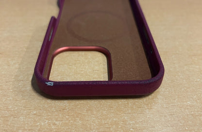 OtterBox – Symmetry iPhone 16 Pro Hülle, MagSafe, stoßfest, rot, Leder-Case