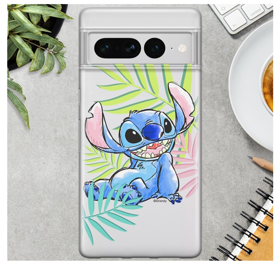 ERT GROUP – Google Pixel 7 Pro Hülle Stitch Disney, transparent, stoßfest Cover