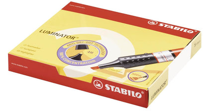 STABILO - Textmarker LUMINATOR 5er Pack orange leuchtstark langlebig nachfüllbar
