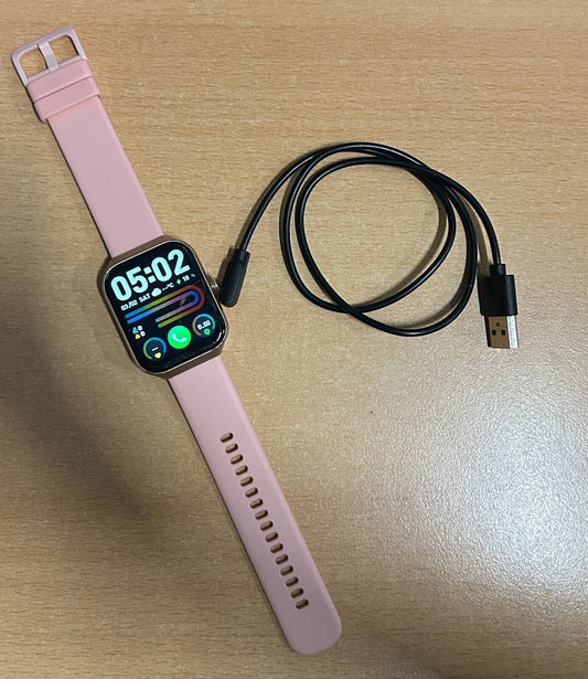 Smartwatch Damen 1.96 Zoll Fitnessuhr Telefon 115 Sportmodi Uhr Pink