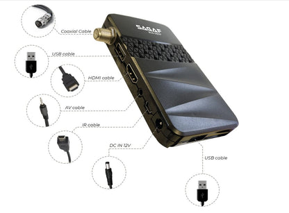 LEYF – SUD-0507 Mini Sat Receiver DVB-S2, Full HD 1080p,USB *OHNE FERNBEDIENUNG*