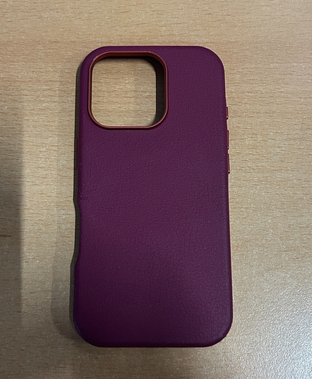 OtterBox – Symmetry iPhone 16 Pro Hülle, MagSafe, stoßfest, rot, Leder-Case