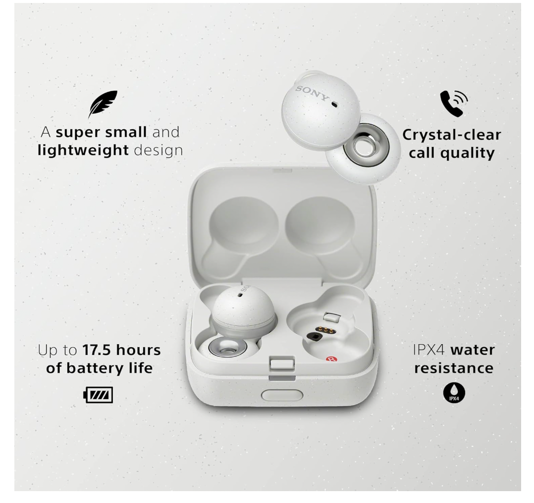 Sony – LinkBuds kabellose In-Ear Kopfhörer offen Bluetooth Headset grau leicht