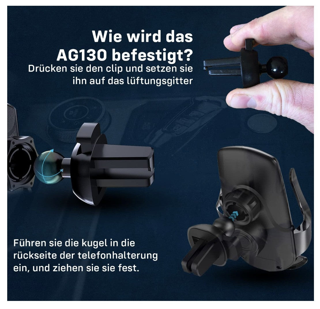 AG Store – AG130, Handyhalter Auto, universal, kabellos laden