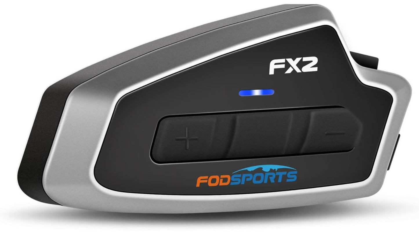 Fodsports FX2 Motorrad Intercom Bluetooth Helm Headset 3 Fahrer, GPS, Musik