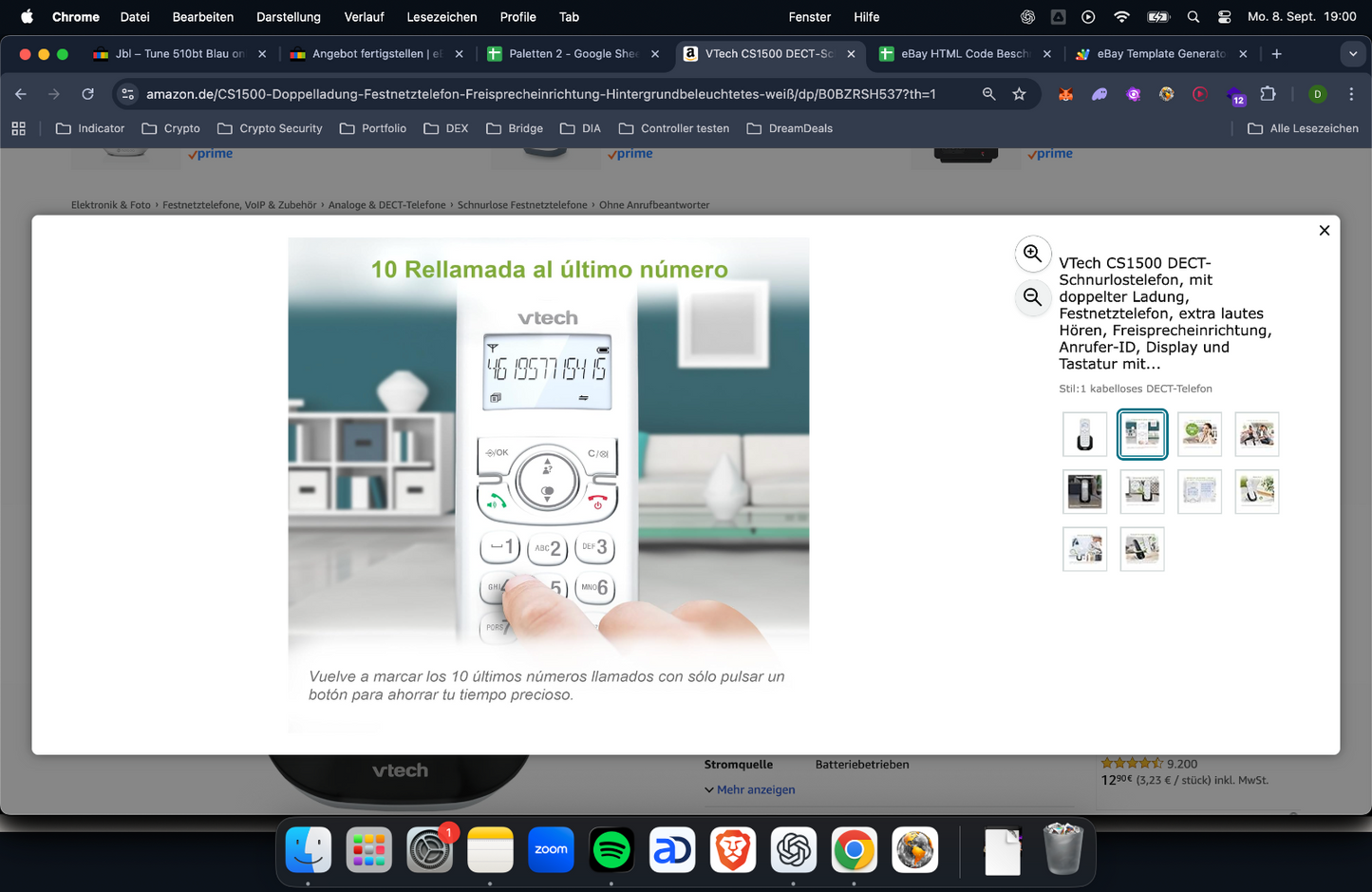 VTech CS1500 Telefon DECT, Festnetz, Senioren, Anruferkennung, Freisprechen