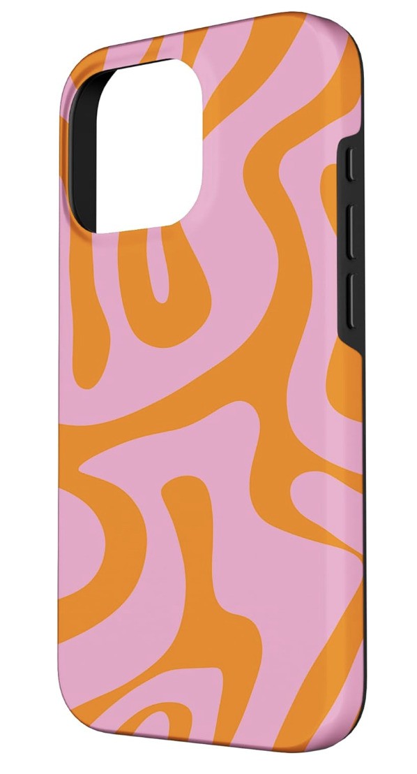 Hülle iPhone 16 Pro Rosa Orange Liquid Swirl Case Abstraktes Ästhetisches Muster