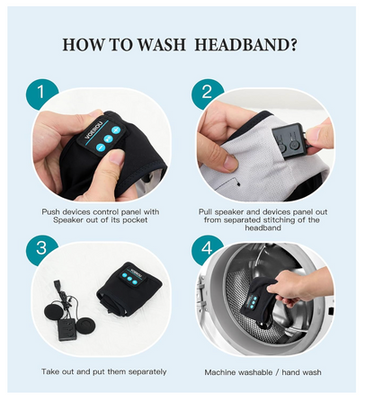 Voerou – Schlafkopfhörer V5.2, Bluetooth Stirnband kabellos, Sport, Yoga, Reisen