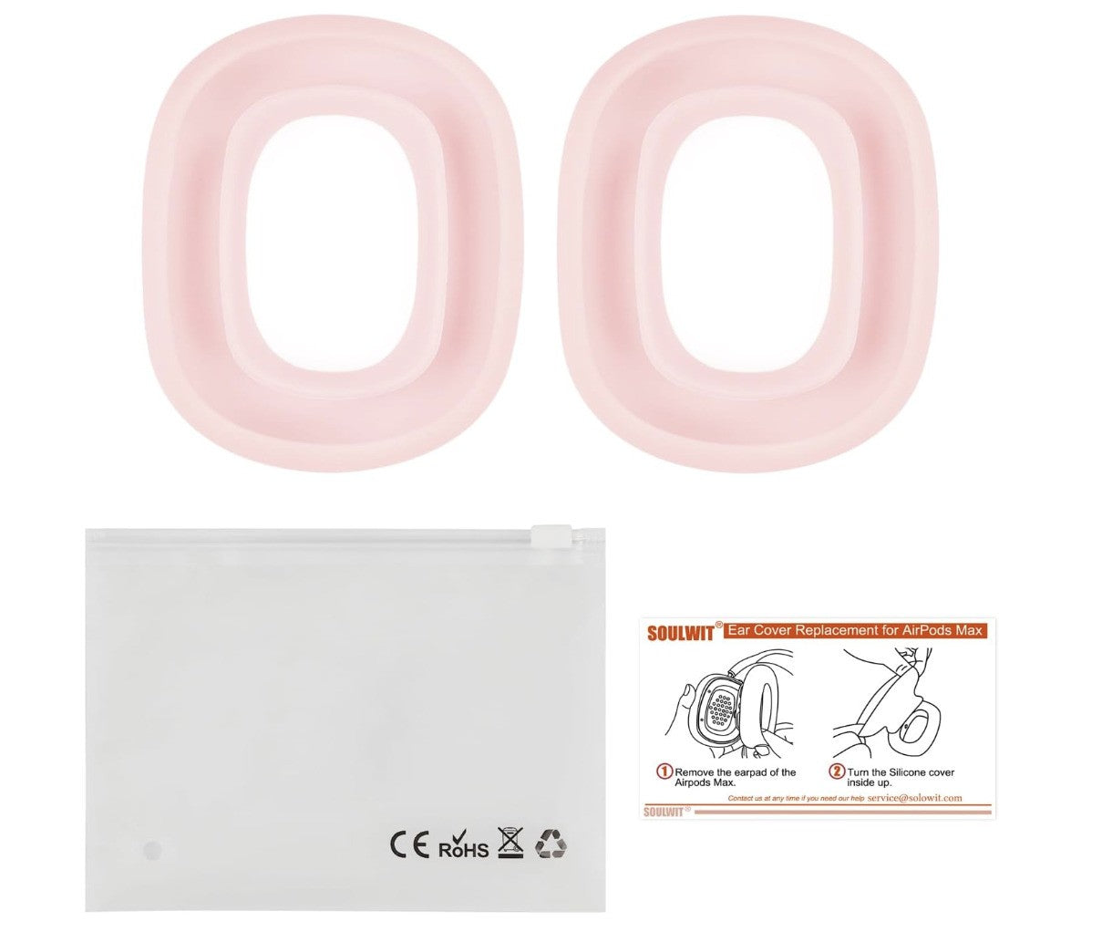 SOULWIT – AirPods Max Silikonhülle Schutz Überzug, schweißfest, waschbar, leicht