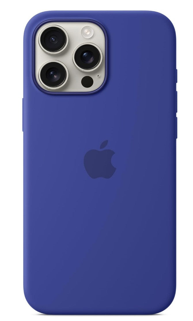 Apple – iPhone 16 Pro Max Hülle Silikon MagSafe Case Blau Stoßfest Cover