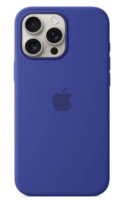 Apple – iPhone 16 Pro Max Hülle Silikon MagSafe Case Blau Stoßfest Cover