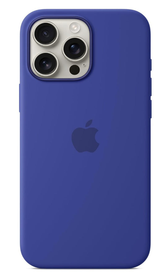 Apple – iPhone 16 Pro Max Hülle Silikon MagSafe Case Blau Stoßfest Cover