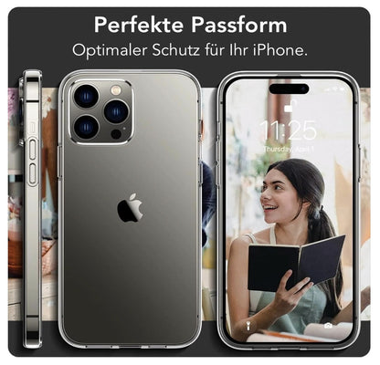 Oprimio – iPhone 16 Pro Max Hülle, klar, dünn, Softcase, Silikon, durchsichtig