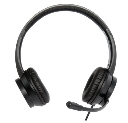 VulTech HS-03 On Ear USB Headset mit Mikrofon PC Büro Lautstärkeregler Schwarz