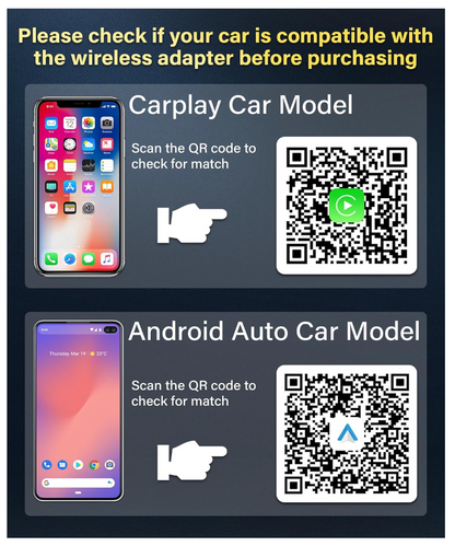2-in-1 Wireless Adapter CarPlay Android Auto 5GHz Plug & Play Schnellübertragung