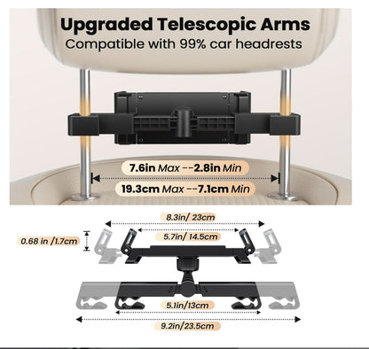 NEUTYPECHIC – Tablet Halterung Auto, 360° drehbar, iPad KFZ Halter 4–12,9 Zoll
