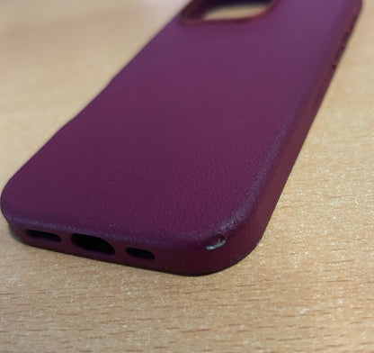 OtterBox – Symmetry iPhone 16 Pro Hülle, MagSafe, stoßfest, rot, Leder-Case