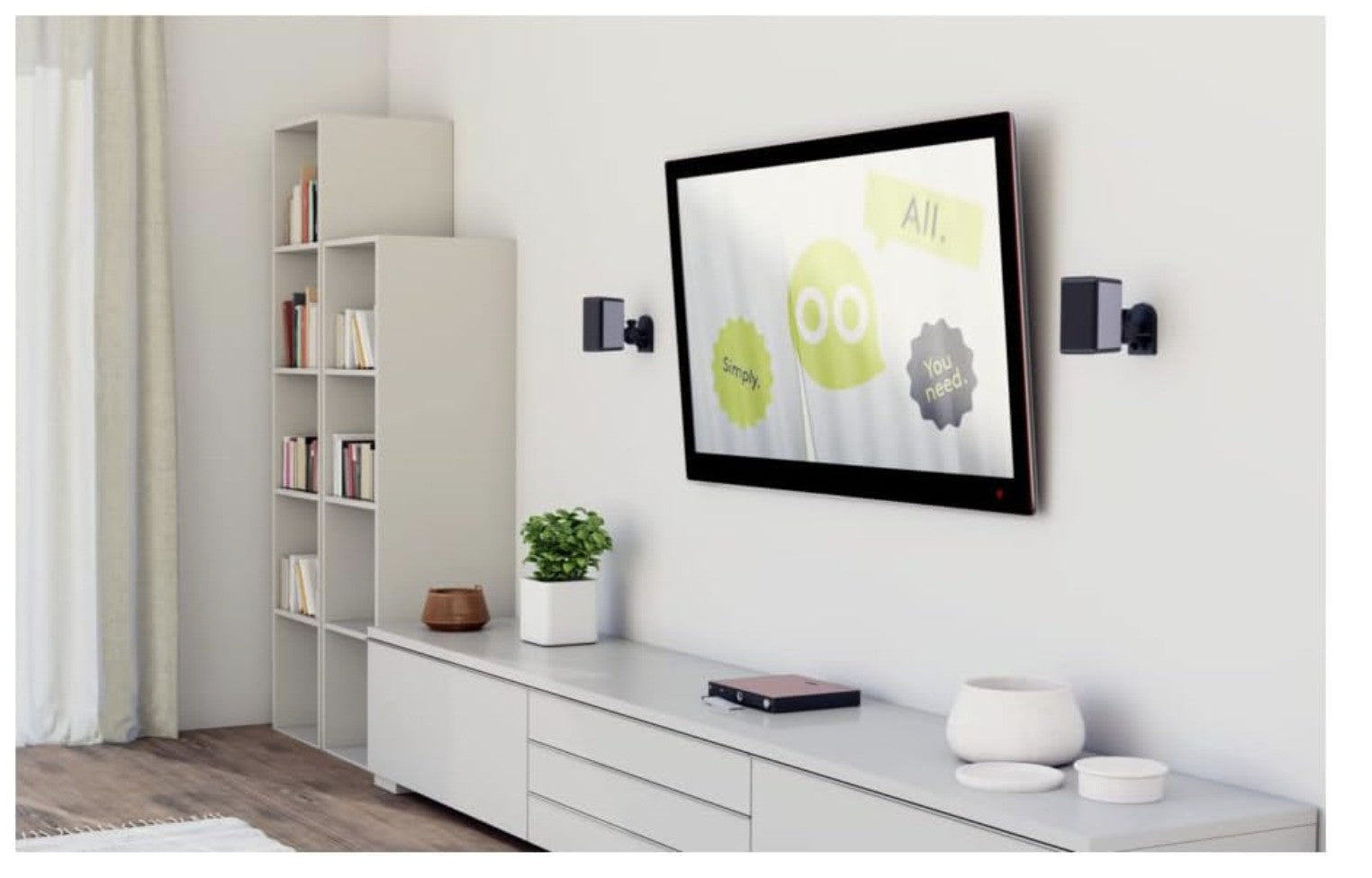 goobay 49393 Lautsprecher Halterung schwenkbar neigbar Wandhalter Heimkino