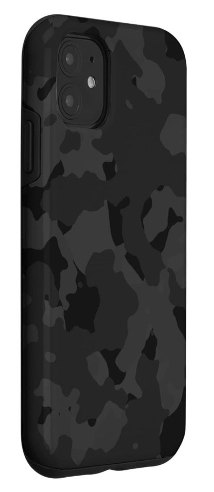 CamShield – iPhone 11 Hülle, Camouflage Case, Schwarz, Stoßfest, TPU Cover