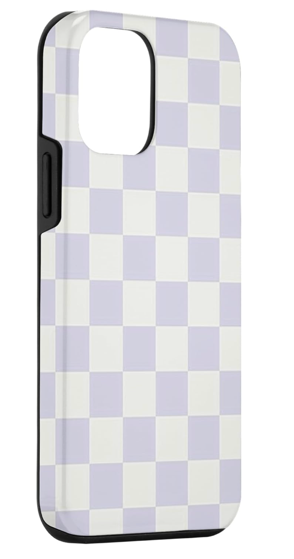 Hülle iPhone 12 Mini Pastell Violett Karomuster Schutzhülle