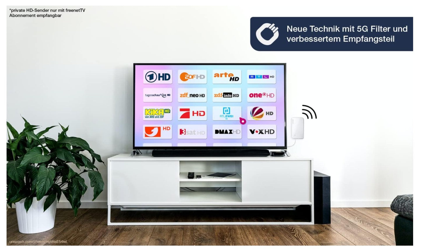 Oehlbach Scope Vision 5G DVB-T2 HD Antenne Zimmerantenne Aktiv Verstärker LTE