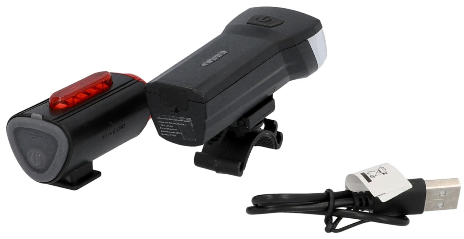 FISCHER – TWIN Fahrradlicht Set, Akku LED 30/15 Lux, USB, StVZO, IP44, 360°