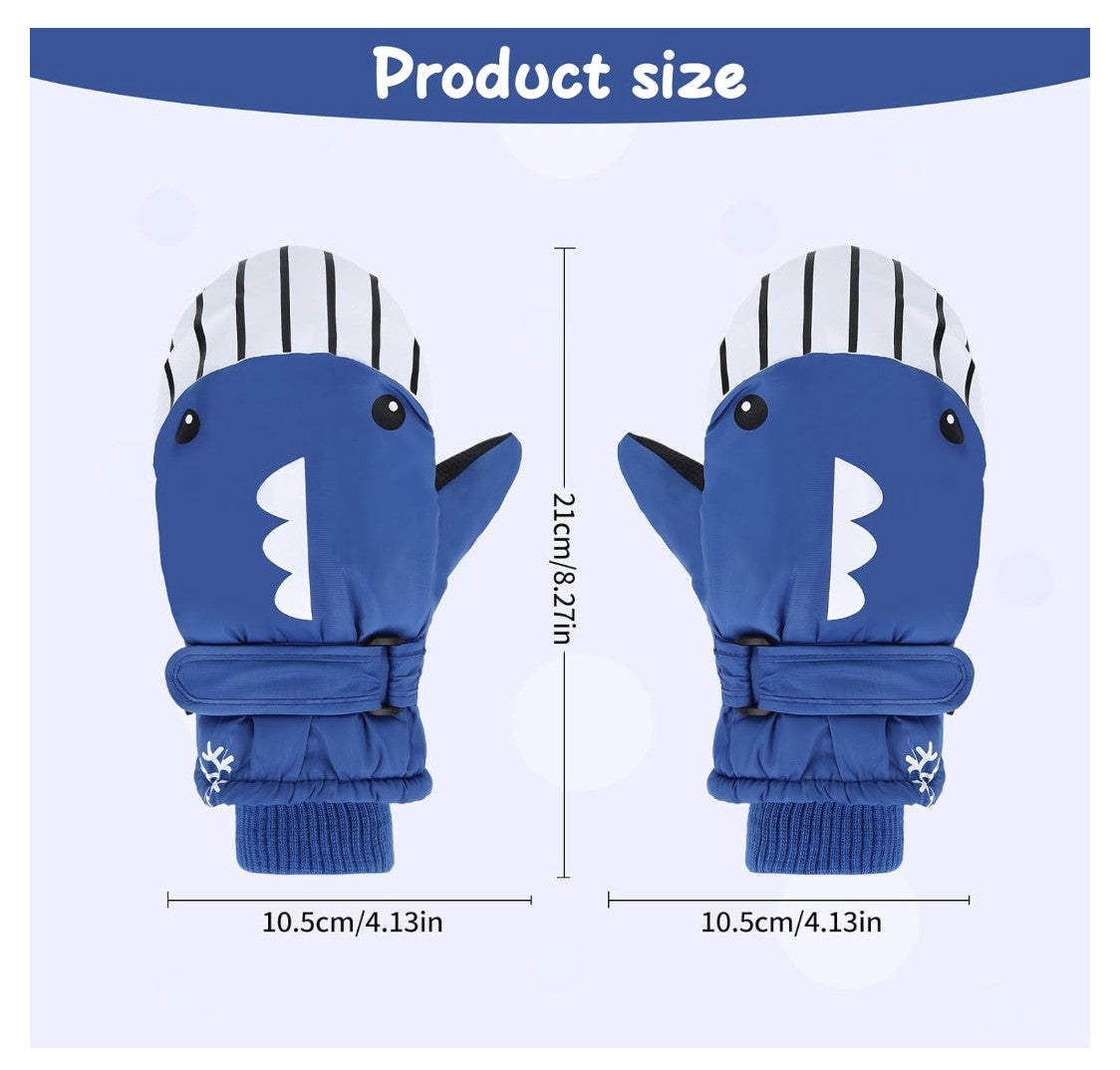 Wasserdichte Kinder Skihandschuhe – Blau – Winterhandschuhe für Jungen & Mädchen