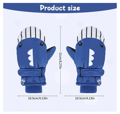 Wasserdichte Kinder Skihandschuhe – Blau – Winterhandschuhe für Jungen & Mädchen