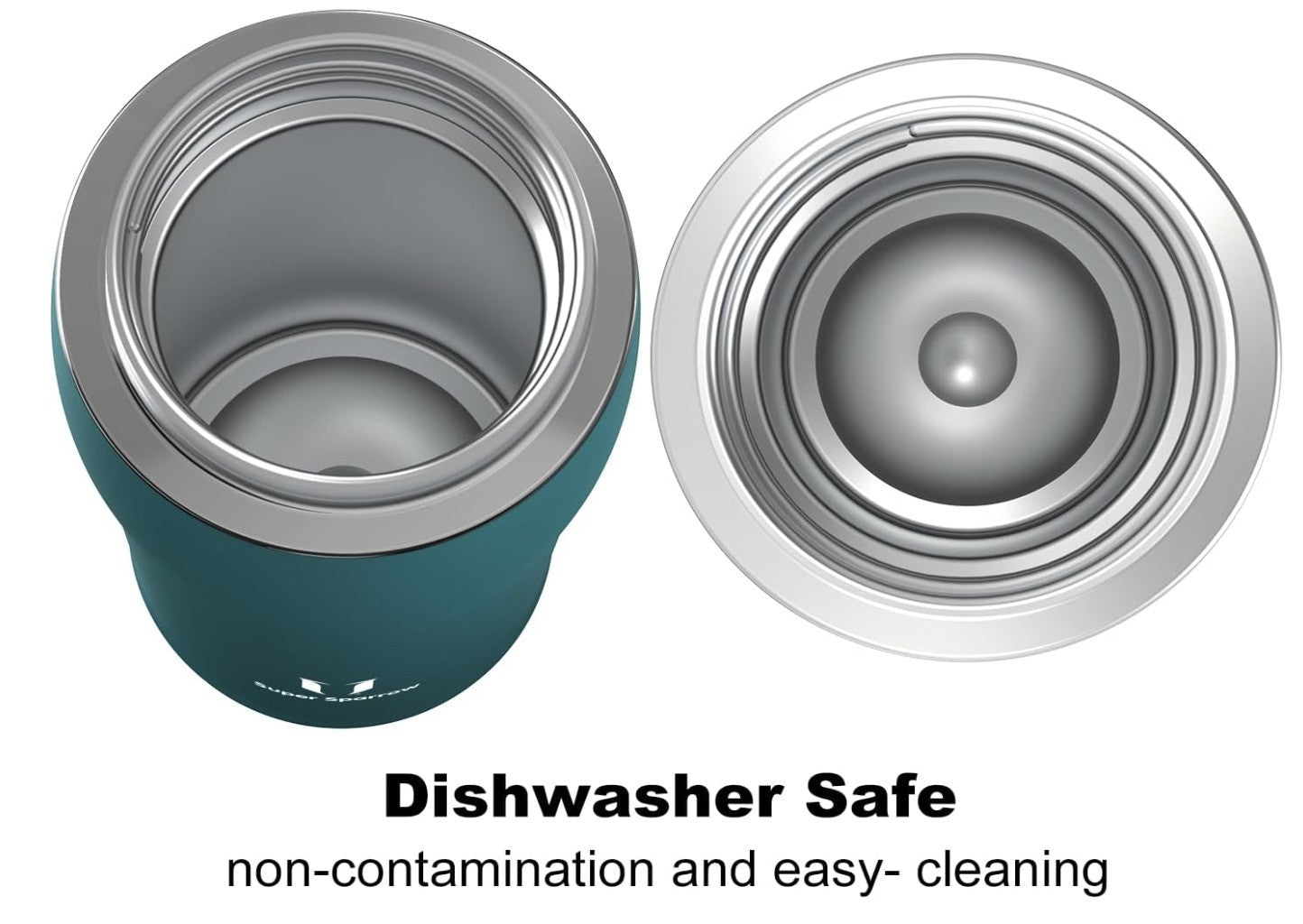 SuperSparrow Borraccia Termica 350ml Edelstahl Trinkflasche BPA Frei Dunkel Grün