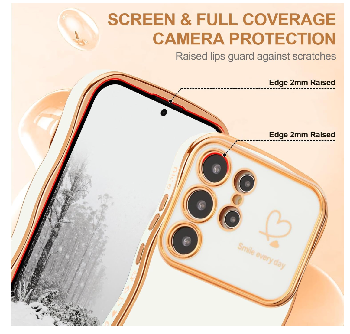 Keteen – Galaxy S25 Ultra Hülle, süßes Silikon Case weiß, stoßfest & Kratzschutz