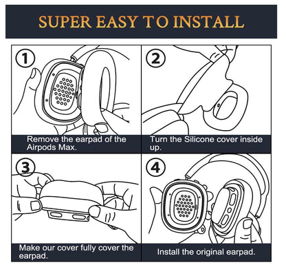 SOULWIT – AirPods Max Silikonhülle Schutz Überzug, schweißfest, waschbar, leicht