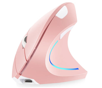 NEXOS – VM410BT Kabellose Vertikale Maus, Bluetooth, 2,4GHz, DPI 800–2400 Rosa