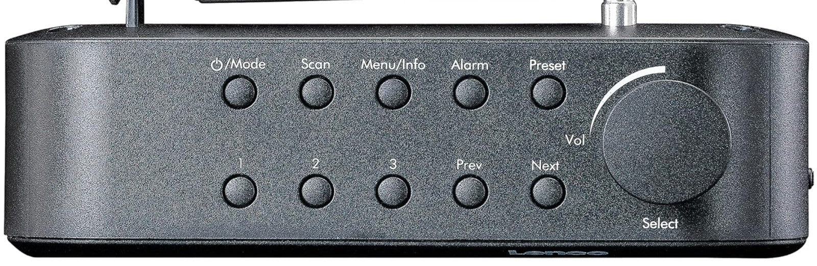 Lenco PDR-026 DAB plus Radio Bluetooth FM Speicher Display tragbar Akku grau