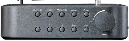 Lenco PDR-026 DAB plus Radio Bluetooth FM Speicher Display tragbar Akku grau